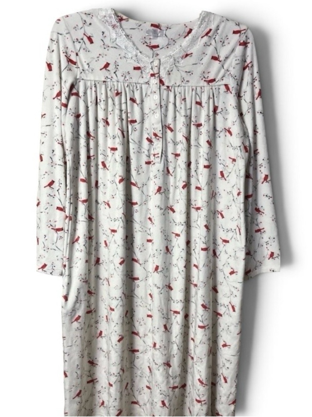 Secret Treasures ~ Women’s ~ Nightgown ~ Large ~Size 12 - 14 ~Red Cardinal Birds